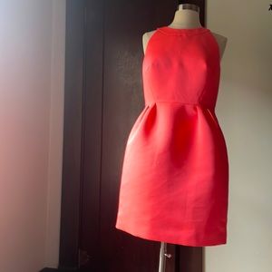 Kate Spade “Cupcake” neon coral cocktail mini dress with bow NWT